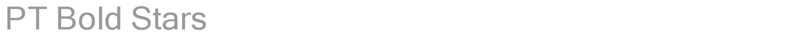 PT Bold Stars font preview